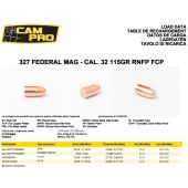 CAMPRO Bullets 32&quot; 327 Federal Magnum 115gr RNFP FCP (500pc)