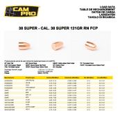 CAMPRO Bullets 356&quot; 38 Super 121gr RN FCP (500pc)