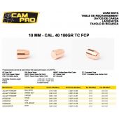 CAMPRO Bullets 400&quot; 40 S&amp;W 180gr TC FCP (500pc)