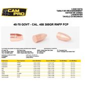 CAMPRO Bullets 458&quot; 45-70 300gr RNFP FCP (250pc)