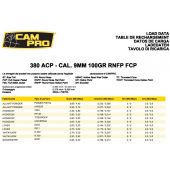 CAMPRO Bullets 355&quot; 9MM 100gr RNFP FCP (500pc)