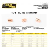 CAMPRO Bullets 355&quot; 9MM 121gr RN FCP (500pc)
