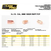 CAMPRO Bullets 355&quot; 9MM 158gr RNFP FCP (500pc)