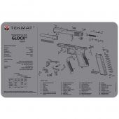 TEKMAT Glock GEN 4 Gun Cleaning Mat Tappetino Pulizia armi con esploso Grigio #R17-GLOCK-G4-GY