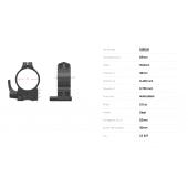 WARNE Attacco per CZ 527 Anelli 30mm Medi con Leva #14B1L