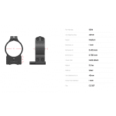 WARNE Attacco Fisso per CZ 527 Anelli 1&quot; Medi #1B1