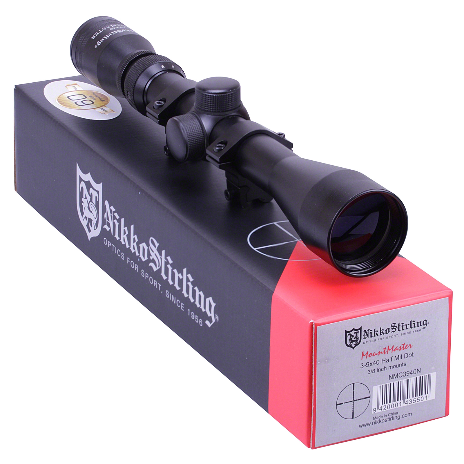 NIKKO STIRLING Mountmaster 3-9x40 Reticolo Half Mil-Dot (Attacco incluso)