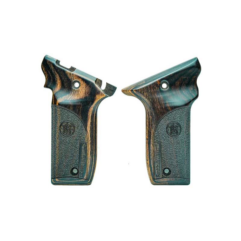 S&W Guance in Legno 22 Victory Classic Panel Dark Super Walnut Laser Logo and Label